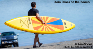 Stand Up Paddle Board with Xero Shoes